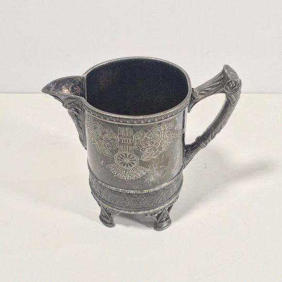 Antique Meriden Britannia Company Quadruple Creamer Marked 1926 - Picture 2 of 9